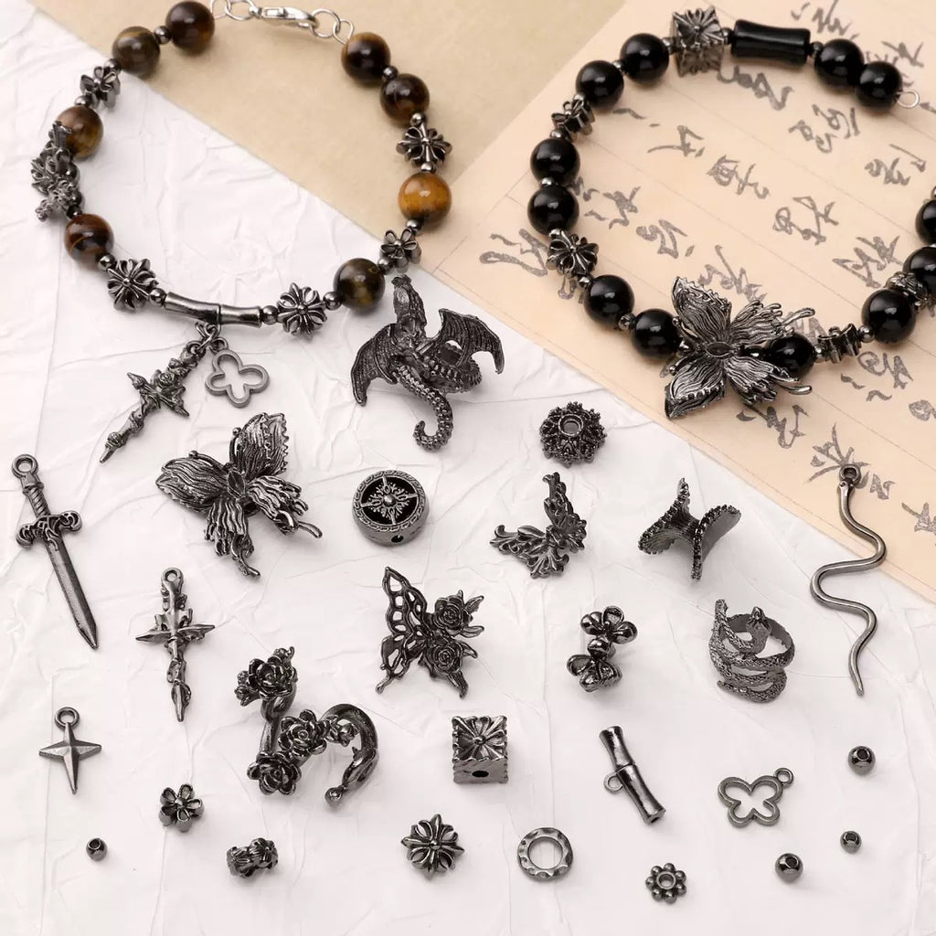 Vintage Dark Metal Charms Mix---Shovel in live