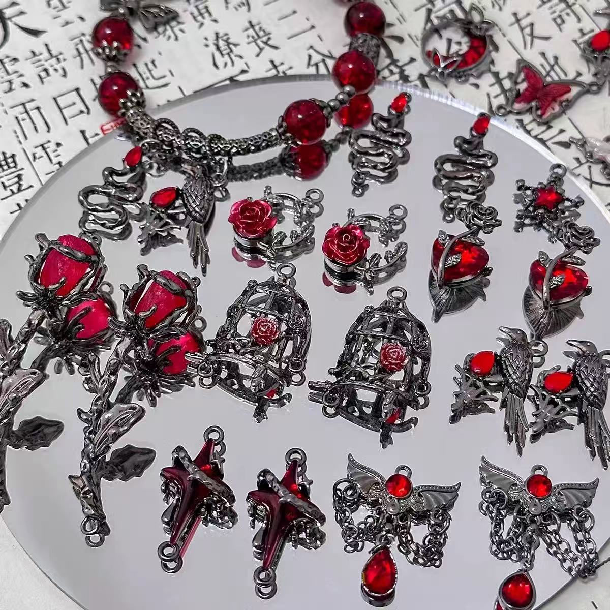 Vintage Dark Metal Charms Mix---Shovel in live